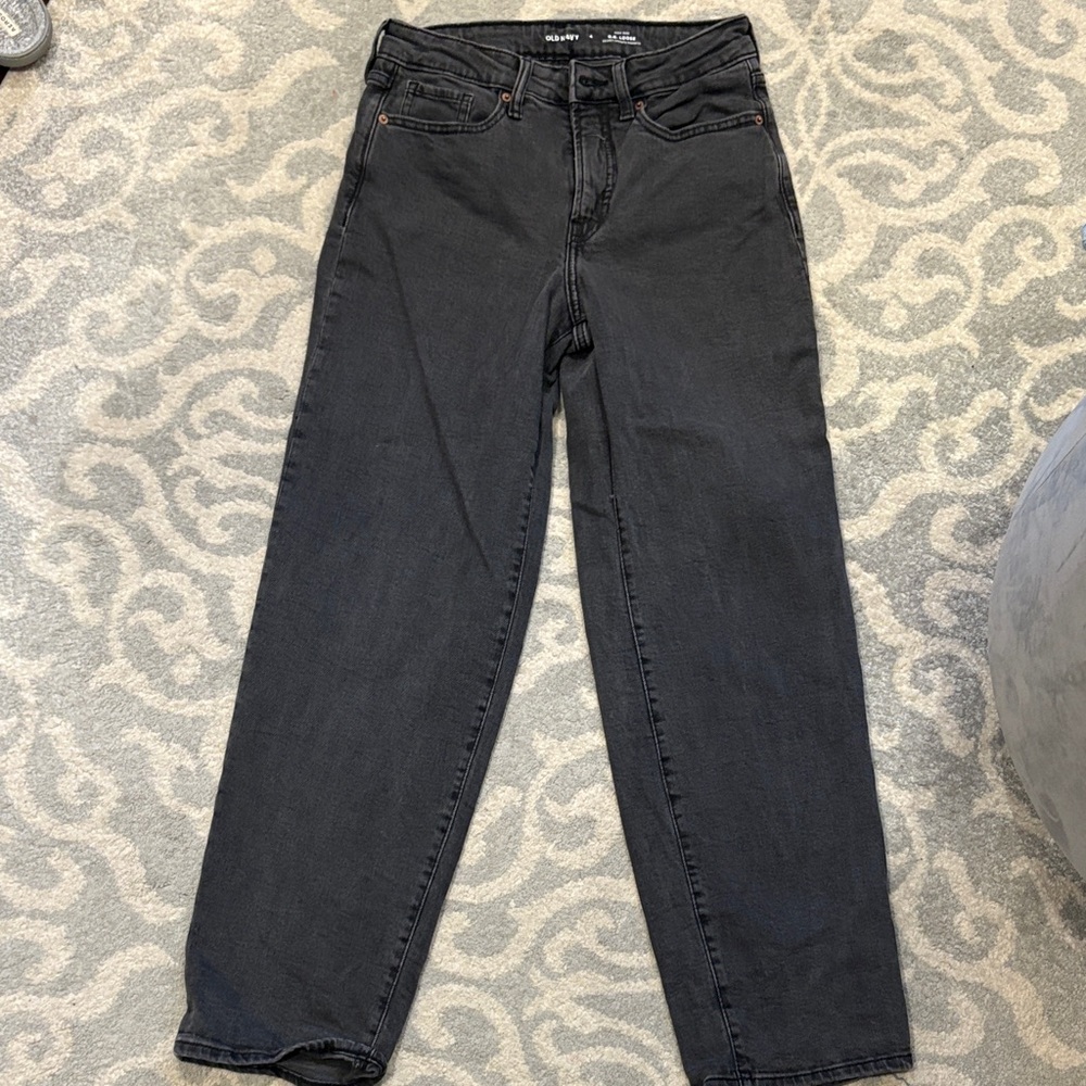 Old Navy washed Black Denim Jeans OG loose